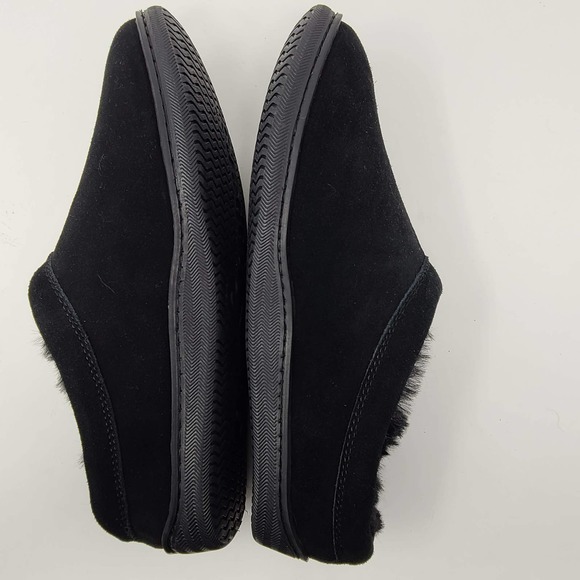 MYSLIPPERS Slip On Black Suede Faux Fur Lining 74019-11 ‎ Men's Size 10 - Picture 8 of 14